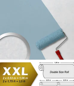 Edem Papier peint blanc non-tissé 80357BR60 à peindre texturé décorative* Papier Peint À Peindre