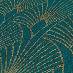 A.S. Creation Papier peint imprimé Glamour - Petrole Or - 10 x 0,53 m* Papier Peint Art Déco