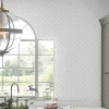 Sale Laura Ashley Papier peint intissé à peindre imprimé géométrique en relief blanc L.1000 x l.52 cm Mr.Jones