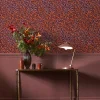 William Morris Papier peint intissé Blackthorn plum imprimé fleurs violet, terracotta L.1000 x l.52cm* Papier Peint Pour Couloir|Papier Peint Naturel Et Tropical