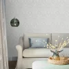 Laura Ashley Papier peint intissé Damask Herladic imprimé damassé gris L.1000 x l.52cm* Papier Peint Baroque