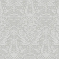 Laura Ashley Papier peint intissé Damask Herladic imprimé damassé gris L.1000 x l.52cm* Papier Peint Baroque
