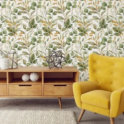 Outlet Muralo Papier Peint Intissé FEUILLES Plantes Nature Pour Chambre