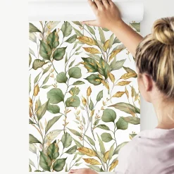 Outlet Muralo Papier Peint Intissé FEUILLES Plantes Nature Pour Chambre