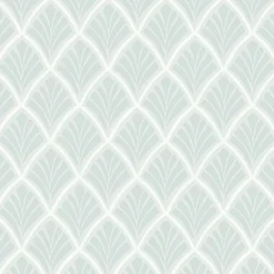 Laura Ashley Papier peint intissé Florin imprimé géométrique bleu L.1000 x l.52cm* Papier Peint Pour Couloir|Papier Peint Art Déco