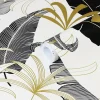 Clearance GoodHome Papier peint intissé Selago noir or et blanc