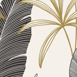 Clearance GoodHome Papier peint intissé Selago noir or et blanc