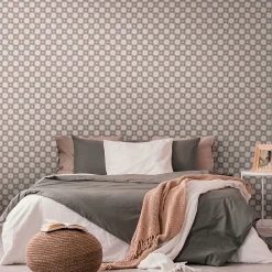 Lutece Papier peint intissé Heritage fleurs vintage gris bleuté, taupe l.1005 x l.53cm Lutèce
