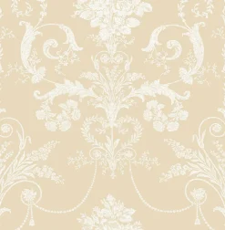 Laura Ashley Papier peint intissé Josette imprimé bouquet de roses beige L.1000 x l.52cm* Papier Peint Fleuri