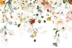 Best Muralo Papier Peint Intissé Photo Pour Salon FLEURS Colorées Feuilles Plantes Nature 405cm x 270cm