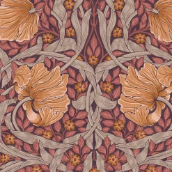 Best William Morris Papier peint intissé Pimpernel plum orange, violet L.1000 x l.52cm