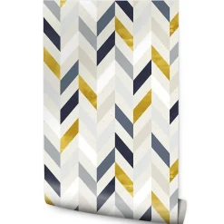 Sale Muralo Papier Peint Intissé Pour Salon MOTIF Géométrique Coloré