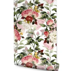 Discount Muralo Papier Peint Intissé Pour Salon FLEURS Colorées Feuilles Nature
