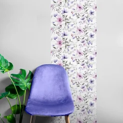 Discount Ambiance Sticker Papier peint intissé pré-encollé - FLEURS ROSES ET VIOLETTES - 1 rouleau de 300x60cm
