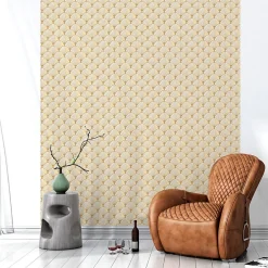 Ambiance Sticker Papier peint intissé pré-encollé - ART DÉCO BEIGE ÉVENTAIL - 1 rouleau de 300x60cm* Papier Peint Art Déco