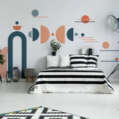 Ambiance Sticker Papier peint intissé pré-encollé fresques géantes - ARCHES ART MODERNE ET DEMI CERCLES - 120x90cm* Papier Peint Art Déco