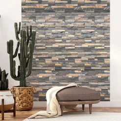 Sale Ambiance Sticker Papier peint intissé pré-encollé - PAREMENT EN PIERRE CHESTER - 1 rouleau de 300x60cm