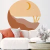 Outlet Ambiance Sticker Papier peint intissé pré-encollé fresques géantes - ROND BORD DE MER BEIGE - 60x60cm