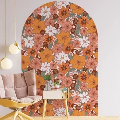 Ambiance Sticker Papier peint intissé pré-encollé fresques géantes - ARCHE COMPOSITION FLORALE D'AUTOMNE - 90x60cm* Papier Peint Fleuri