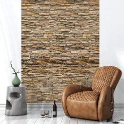 Best Ambiance Sticker Papier peint intissé pré-encollé - PAREMENT DE BRIQUES - 1 rouleau de 300x60cm