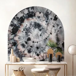 Ambiance Sticker Papier peint intissé pré-encollé fresques géantes - ARCHE TEINTURE ABSTRAITE SOMBRE - 60x60cm* Papier Peint Art Déco