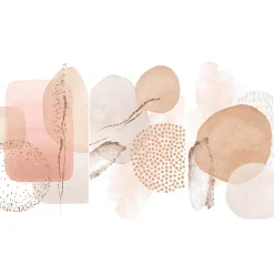 Online Ambiance Sticker Papier peint intissé pré-encollé fresques géantes - ARCHES ABSTRAITS AQUARELLES BEIGES - 150x90cm