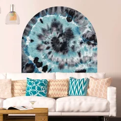Ambiance Sticker Papier peint intissé pré-encollé fresques géantes - ARCHE TEINTURE ABSTRAITE BLEU - 90x90cm* Papier Peint Art Déco