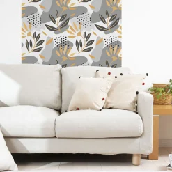 Ambiance Sticker Papier peint intissé pré-encollé - DESIGN SCANDINAVE NUANCES DE GRIS - 1 rouleau de 300x60cm* Papier Peint Géométrique