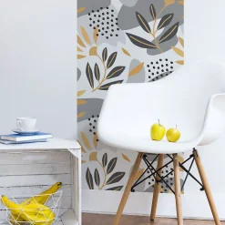 Ambiance Sticker Papier peint intissé pré-encollé - DESIGN SCANDINAVE NUANCES DE GRIS - 1 rouleau de 300x60cm* Papier Peint Géométrique