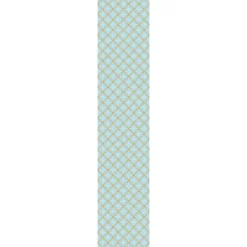 Ambiance Sticker Papier peint intissé pré-encollé - RÉTRO ORNEMENTS AQUAMARINE ET JAUNE - 1 rouleau de 300x60cm* Papier Peint Art Déco