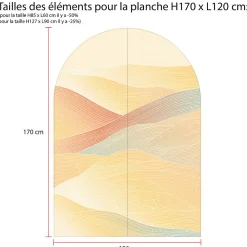 Outlet Ambiance Sticker Papier peint intissé pré-encollé fresques géantes - ARCHE COUCHER DE SOLEIL DÉSERTIQUE - 127x90cm