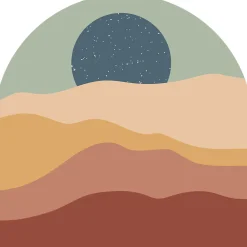 Sale Ambiance Sticker Papier peint intissé pré-encollé fresques géantes - DUNE ET ÉTOILES - 60x60cm