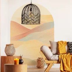 Ambiance Sticker Papier peint intissé pré-encollé fresques géantes - ARCHE COUCHER DE SOLEIL DÉSERTIQUE - 170x120cm* Papier Peint Art Déco