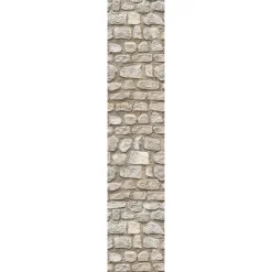 Ambiance Sticker Papier peint intissé pré-encollé - MUR DE PIERRE GRISE - 1 rouleau de 300x60cm* Papier Peint Imitant