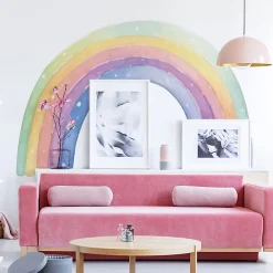 Ambiance Sticker Papier peint intissé pré-encollé fresques géantes - FRESQUE ARC-EN-CIEL - 170x120cm*Enfant Papier Peint Enfant