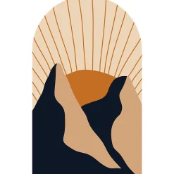Ambiance Sticker Papier peint intissé pré-encollé fresques géantes - ARCHE MONTAGNES AU CRÉPUSCULE - 100x60cm* Papier Peint Art Déco