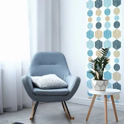 Ambiance Sticker Papier peint intissé pré-encollé - BOHÈME ETHNIQUE BLEUS - 1 rouleau de 300x60cm* Papier Peint Art Déco