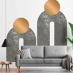 Ambiance Sticker Papier peint intissé pré-encollé fresques géantes - ARCHES ABSTRAITES AZTEC - 120x90cm* Papier Peint Art Déco