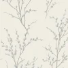 Clearance Laura Ashley Papier peint intissé Pussy willow imprimé fleurs blanc cassé L.1000 x l.52cm