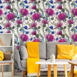 Discount Muralo Papier Peint LIBELLULE Feuilles FLEURS Pour La Chambre