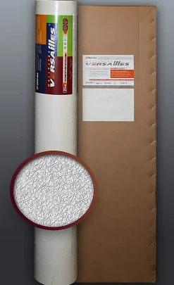 New Edem Papier peint non-tissé blanc à peindre 80306BR70 à relief aspect de tissu froissé 4 roul.