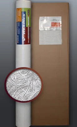 New Edem Papier peint non-tissé blanc à peindre 80308BR60 à relief aspect de crépi 4 roul.
