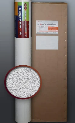 Edem Papier peint non-tissé blanc à peindre 80307BR70 à relief de type Papier ingraine* Papier Peint À Peindre