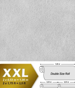 Edem Papier peint non-tissé 80379BR60 à peindre lessivable texture fine décor de pousses végétales* Papier Peint À Peindre