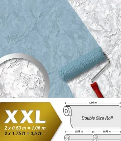 Online Edem Papier peint non-tissé 80317BR60 blanc à peindre à relief aspect de crépi 1 rouleau