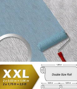 Hot Edem Papier peint non-tissé 80359BR70 blanc à peindre typ BRICOLAGE blanc avec texturé décorative