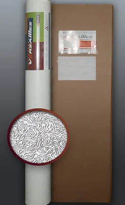 Edem Papier peint non-tissé 80333BR60-4 blanc à peindre texture décorative 4 rouleaux