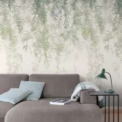 Grandeco Papier peint panoramique intissé feuillage vert, 2 lés, L.280 x l.159 cm Wisteria* Papier Peint Panoramique