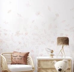 Acte Déco Papier peint panoramique enfant Danse des Feuilles, Beige 450 x 250cm*Enfant Papier Peint Enfant