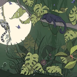 Acte Déco Papier peint panoramique enfant Jungle s, 255 x 250cm*Enfant Papier Peint Enfant